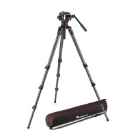 Manfrotto MVK504XCTALL | Karbonowy statyw wideo 536 Single Carbon z głowicą MVH504XAH, udźwig do 12 kg, wysokość do 218 cm Manfr