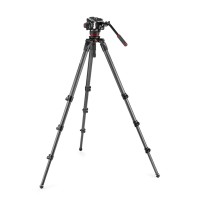 Manfrotto MVK504XCTALL | Karbonowy statyw wideo 536 Single Carbon z głowicą MVH504XAH, udźwig do 12 kg, wysokość do 218 cm Manfr