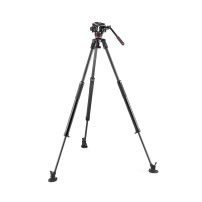 Manfrotto MVK504XSNGFC | Karbonowy statyw wideo 635 Single Fast Carbon z głowicą MVH504XAH, udźwig do 12 kg, wysokość do 171 cm 