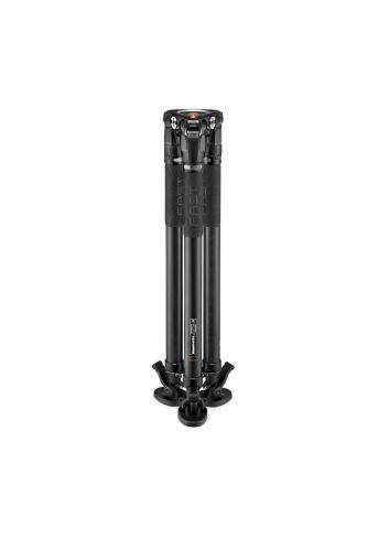 Manfrotto MVK504XSNGFC | Karbonowy statyw wideo 635 Single Fast Carbon z głowicą MVH504XAH, udźwig do 12 kg, wysokość do 171 cm 