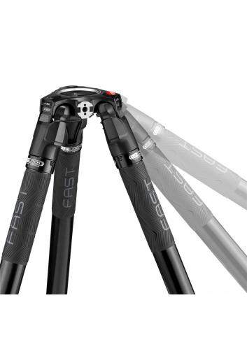 Manfrotto MVK504XSNGFC | Karbonowy statyw wideo 635 Single Fast Carbon z głowicą MVH504XAH, udźwig do 12 kg, wysokość do 171 cm 