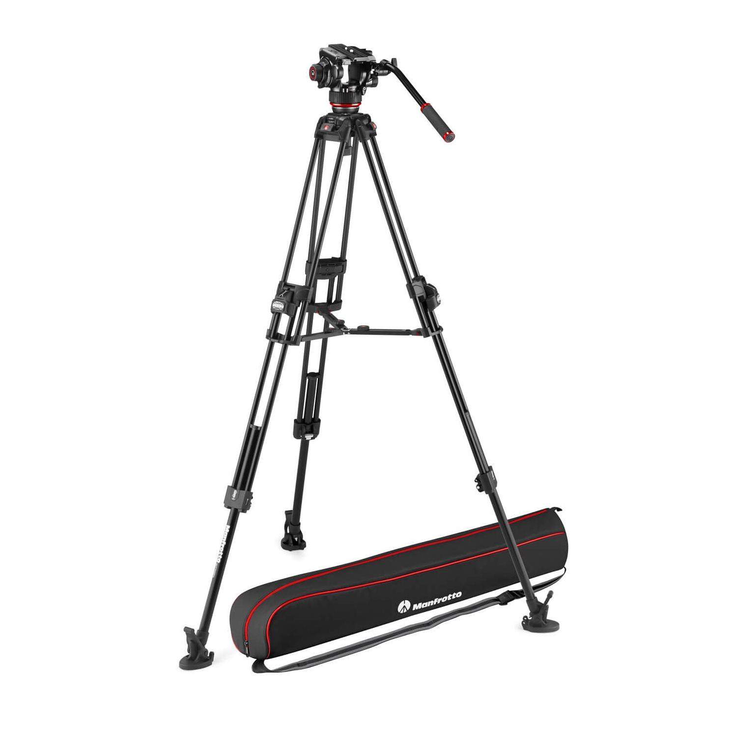 Manfrotto MVK504XTWINFA | Aluminiowy statyw wideo Twin Fast Alu z głowicą MVH504XAH, udźwig do 12 kg, wysokość 173 cm Manfrotto 