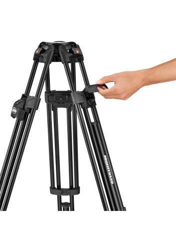 Manfrotto MVK504XTWINFA | Aluminiowy statyw wideo Twin Fast Alu z głowicą MVH504XAH, udźwig do 12 kg, wysokość 173 cm Manfrotto 