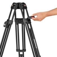 Manfrotto MVK504XTWINFA | Aluminiowy statyw wideo Twin Fast Alu z głowicą MVH504XAH, udźwig do 12 kg, wysokość 173 cm Manfrotto 