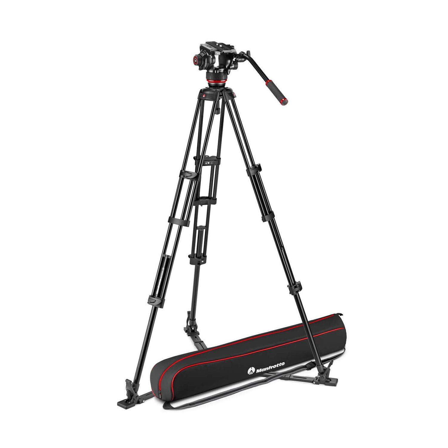 Manfrotto MVK504XTWINGA | Aluminiowy statyw wideo Twin Alu z głowicą MVH504XAH, udźwig do 12 kg, wysokość do 175 cm Manfrotto - 