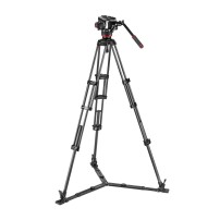 Manfrotto MVK504XTWINGC | Karbonowy statyw wideo Twin Carbon z głowicą wideo MVH504XAH, udźwig do 12 kg, wysokość do 175 cm Manf