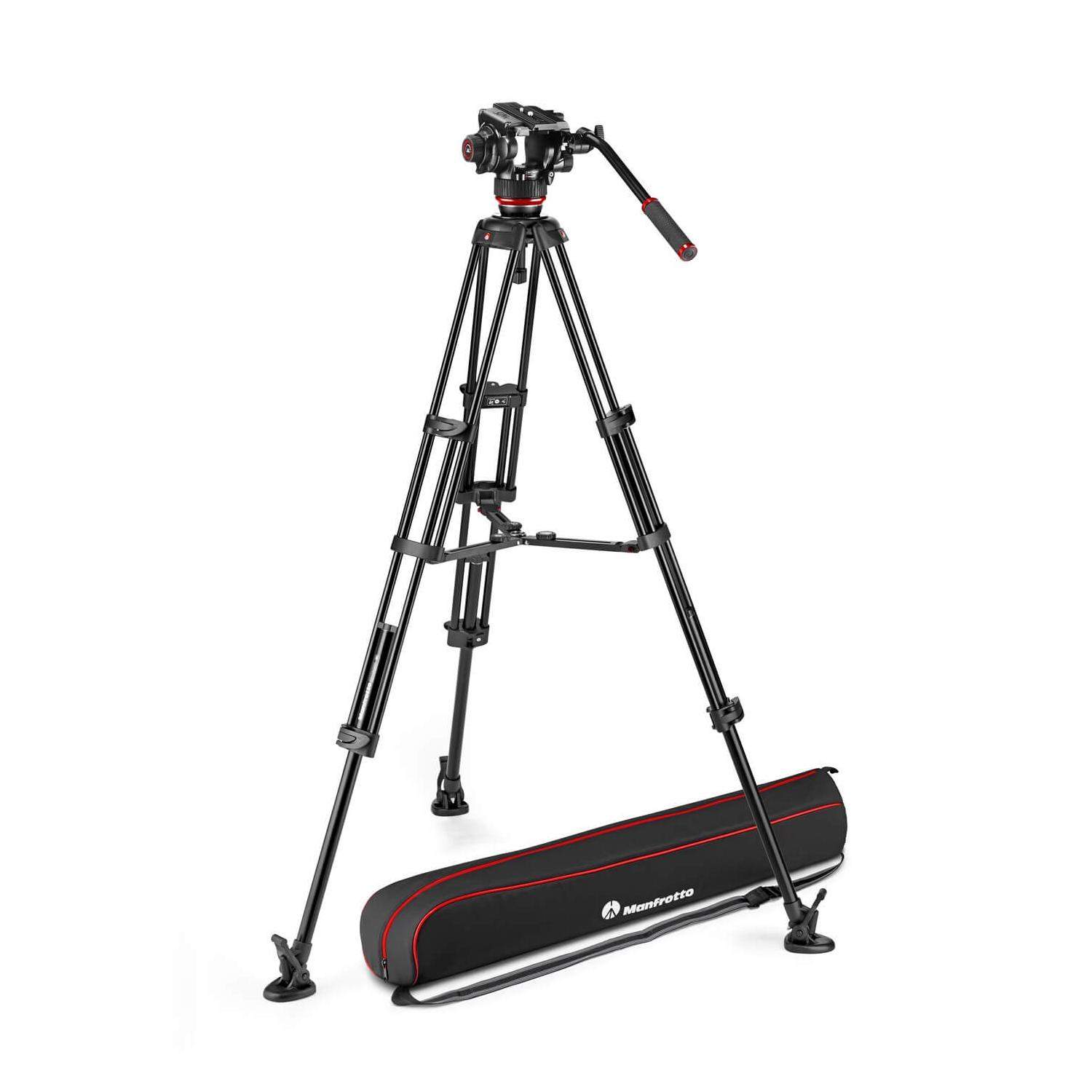 Manfrotto MVK504XTWINMA | Aluminiowy statyw wideo Twin Alu z głowicą MVH504XA, udźwig do 12 kg, wysokość do 169 cm Manfrotto - 1