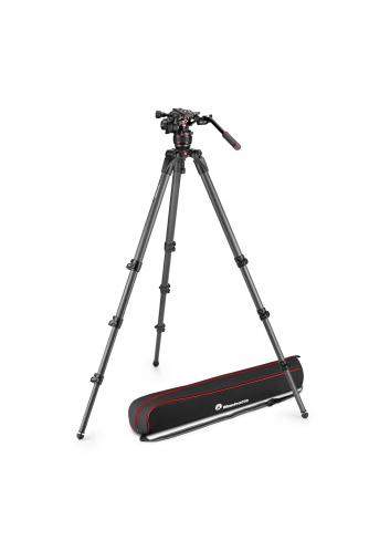 Manfrotto MVK608CTALL | Karbonowy statyw wideo 536 MPRO Carbon z głowicą MVH608AH, udźwig do 14 kg, wysokość do 218 cm Manfrotto