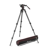 Manfrotto MVK608CTALL | Karbonowy statyw wideo 536 MPRO Carbon z głowicą MVH608AH, udźwig do 14 kg, wysokość do 218 cm Manfrotto