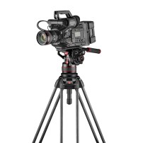 Manfrotto MVK608TWINFC | Karbonowy statyw wideo 645 Twin Fast Carbon z głowicą MVH608AH, udźwig do 14 kg, wysokość do 173 cm Man