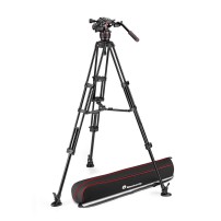 Manfrotto MVK608TWINMA | Aluminiowy statyw wideo Twin Alu z głowicą MVH608AH, udźwig do 14 kg, wysokość do 169 cm Manfrotto - 1