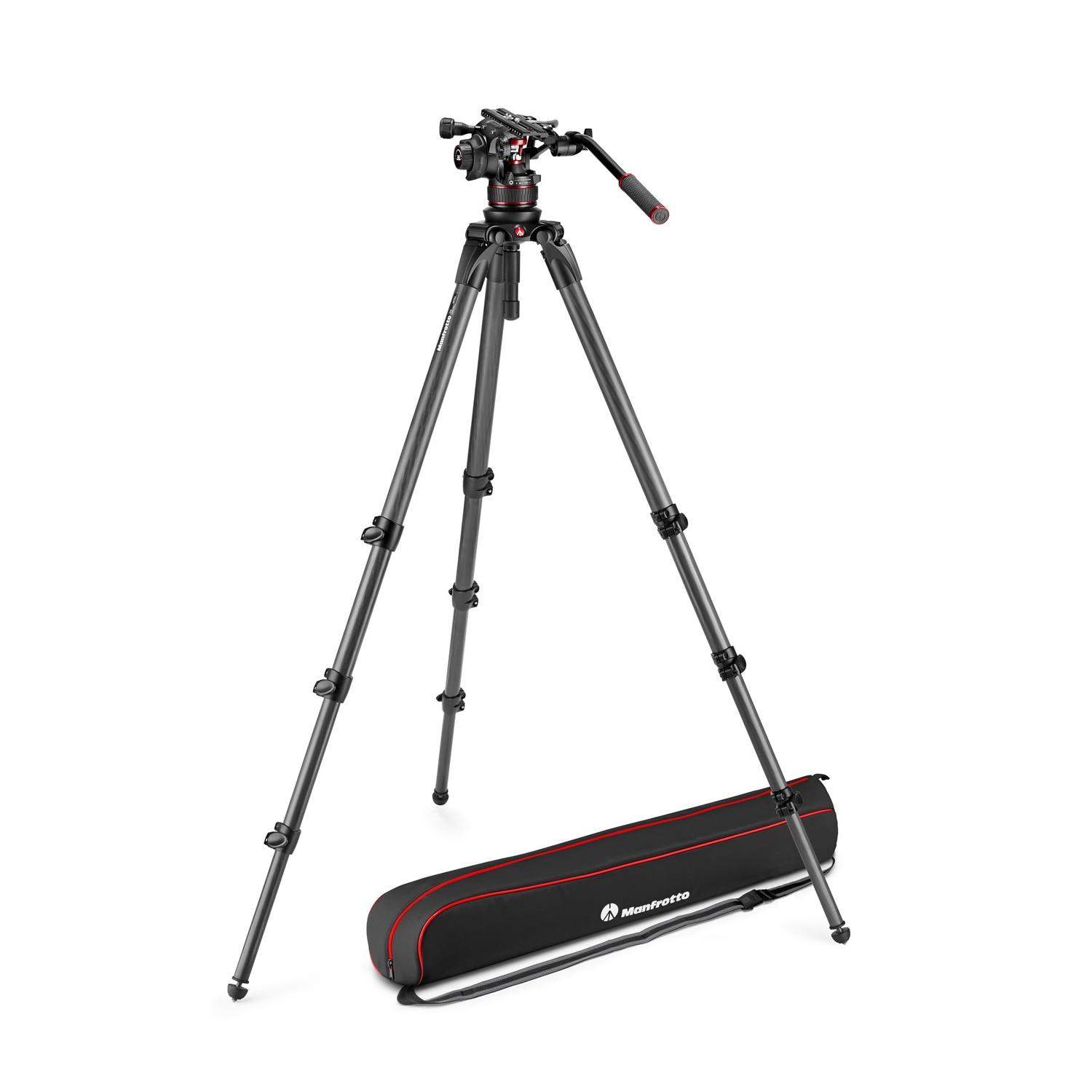 Manfrotto MVK612CTALL | Karbonowy statyw wideo 536 Single Carbon z głowicą MVH612AH, udźwig 18 kg, wysokość do 218 cm Manfrotto 