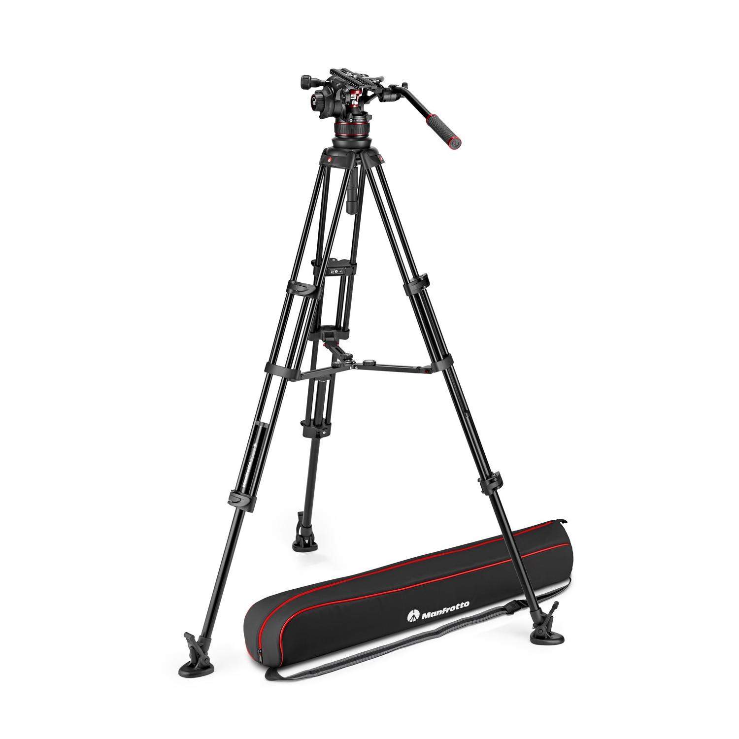 Manfrotto MVK612TWINMA | Aluminiowy statyw wideo Twin Alu z głowicą MVH612AH, udźwig do 18 kg, wysokość do 169 cm Manfrotto - 1