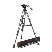Manfrotto MVK612TWINMC | Karbonowy statyw wideo Twin Carbon z głowicą MVH612AH, udźwig do 18 kg, wysokość do 169 cm Manfrotto - 