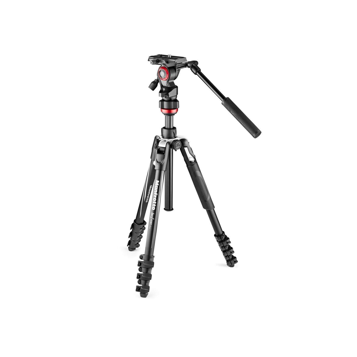 Manfrotto MVKBFRL-LIVE | Aluminiowy statyw wideo BeFree Live Lever z głowicą Live Fluid, udźwig do 4 kg, wysokość do 151 cm Manf