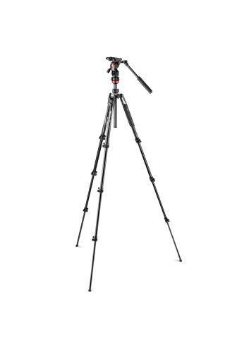 Manfrotto MVKBFRL-LIVE | Aluminiowy statyw wideo BeFree Live Lever z głowicą Live Fluid, udźwig do 4 kg, wysokość do 151 cm Manf