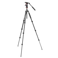 Manfrotto MVKBFRL-LIVE | Aluminiowy statyw wideo BeFree Live Lever z głowicą Live Fluid, udźwig do 4 kg, wysokość do 151 cm Manf