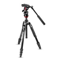 Manfrotto MVKBFRT-LIVE | Aluminiowy statyw wideo BeFree Live Twist z głowicą Live Fluid, udźwig do 4 kg, wysokość do 150 cm Manf