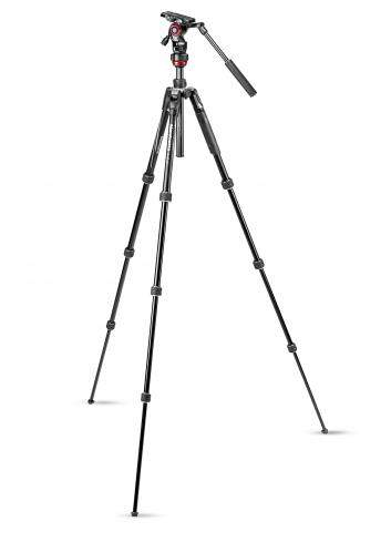 Manfrotto MVKBFRT-LIVE | Aluminiowy statyw wideo BeFree Live Twist z głowicą Live Fluid, udźwig do 4 kg, wysokość do 150 cm Manf