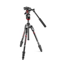 Manfrotto MVKBFRTC-LIVE | Karbonowy statyw wideo BeFree Live Twist Carbon z głowicą MVH400AH, udźwig do 4 kg, wysokość do 150 cm