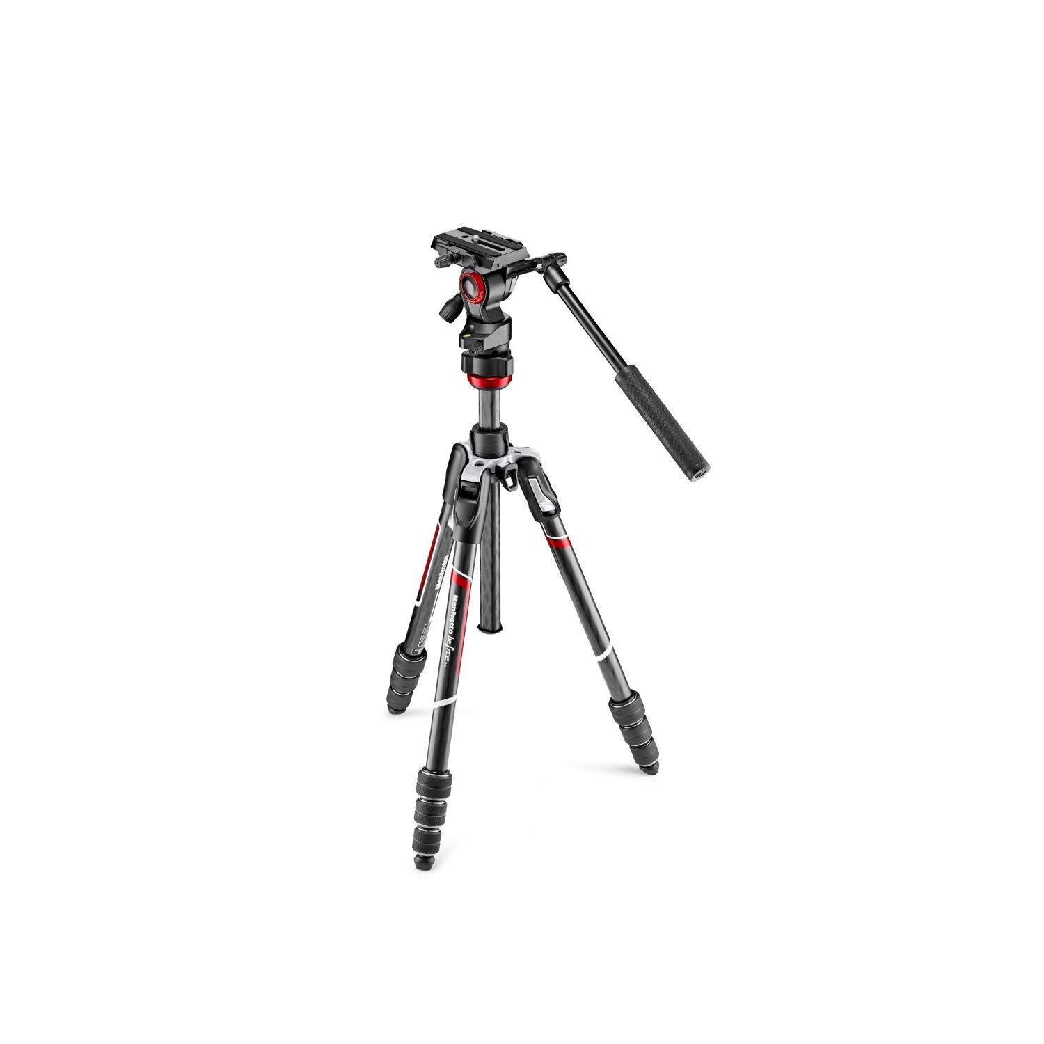 Manfrotto MVKBFRTC-LIVE | Karbonowy statyw wideo BeFree Live Twist Carbon z głowicą MVH400AH, udźwig do 4 kg, wysokość do 150 cm