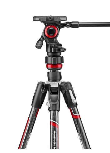 Manfrotto MVKBFRTC-LIVE | Karbonowy statyw wideo BeFree Live Twist Carbon z głowicą MVH400AH, udźwig do 4 kg, wysokość do 150 cm