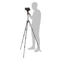 Manfrotto MVKBFRTC-LIVE | Karbonowy statyw wideo BeFree Live Twist Carbon z głowicą MVH400AH, udźwig do 4 kg, wysokość do 150 cm