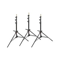Manfrotto 1005BAC-3 | Zestaw trzech aluminiowych statywów oświetleniowych, max. wys. 2.73 m, udźwig do 10 kg Manfrotto - 1