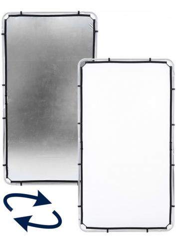 Lastolite LL LR81243RC | Zestaw Skylite Standard 1.1 x 2 m z ramą, dyfuzorem -1.25EV, blendą Silver/White i torbą transportową L