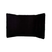 Lastolite LL LB7621 | Panoramiczne tło tkaninowe z ramą, Panoramic Black, czarne, 4 x 2.3 m Lastolite - 1