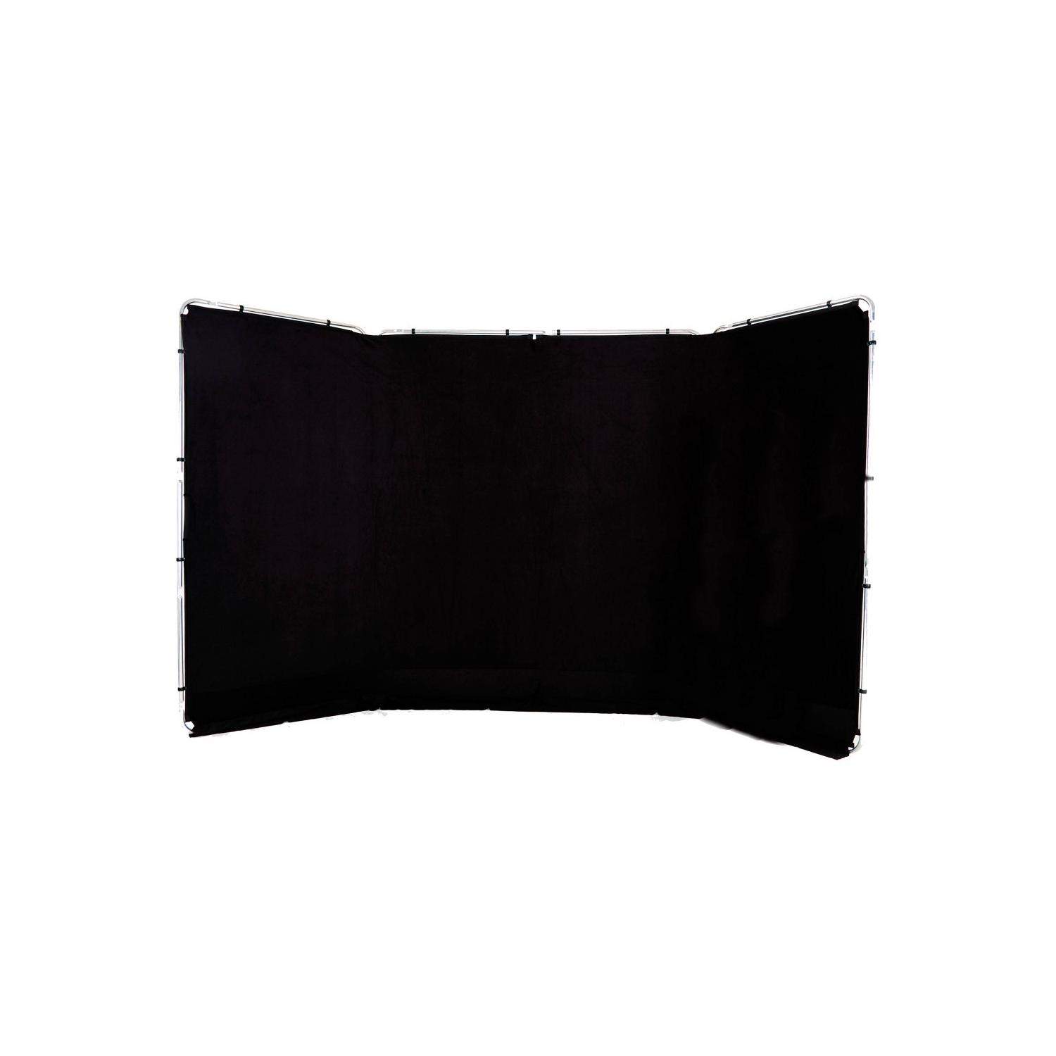 Lastolite LL LB7621 | Panoramiczne tło tkaninowe z ramą, Panoramic Black, czarne, 4 x 2.3 m Lastolite - 1