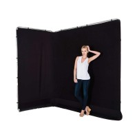 Lastolite LL LB7621 | Panoramiczne tło tkaninowe z ramą, Panoramic Black, czarne, 4 x 2.3 m Lastolite - 2