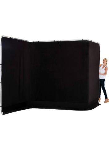Lastolite LL LB7621 | Panoramiczne tło tkaninowe z ramą, Panoramic Black, czarne, 4 x 2.3 m Lastolite - 5