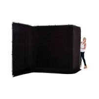Lastolite LL LB7621 | Panoramiczne tło tkaninowe z ramą, Panoramic Black, czarne, 4 x 2.3 m Lastolite - 5