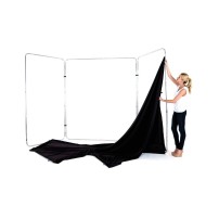 Lastolite LL LB7621 | Panoramiczne tło tkaninowe z ramą, Panoramic Black, czarne, 4 x 2.3 m Lastolite - 12