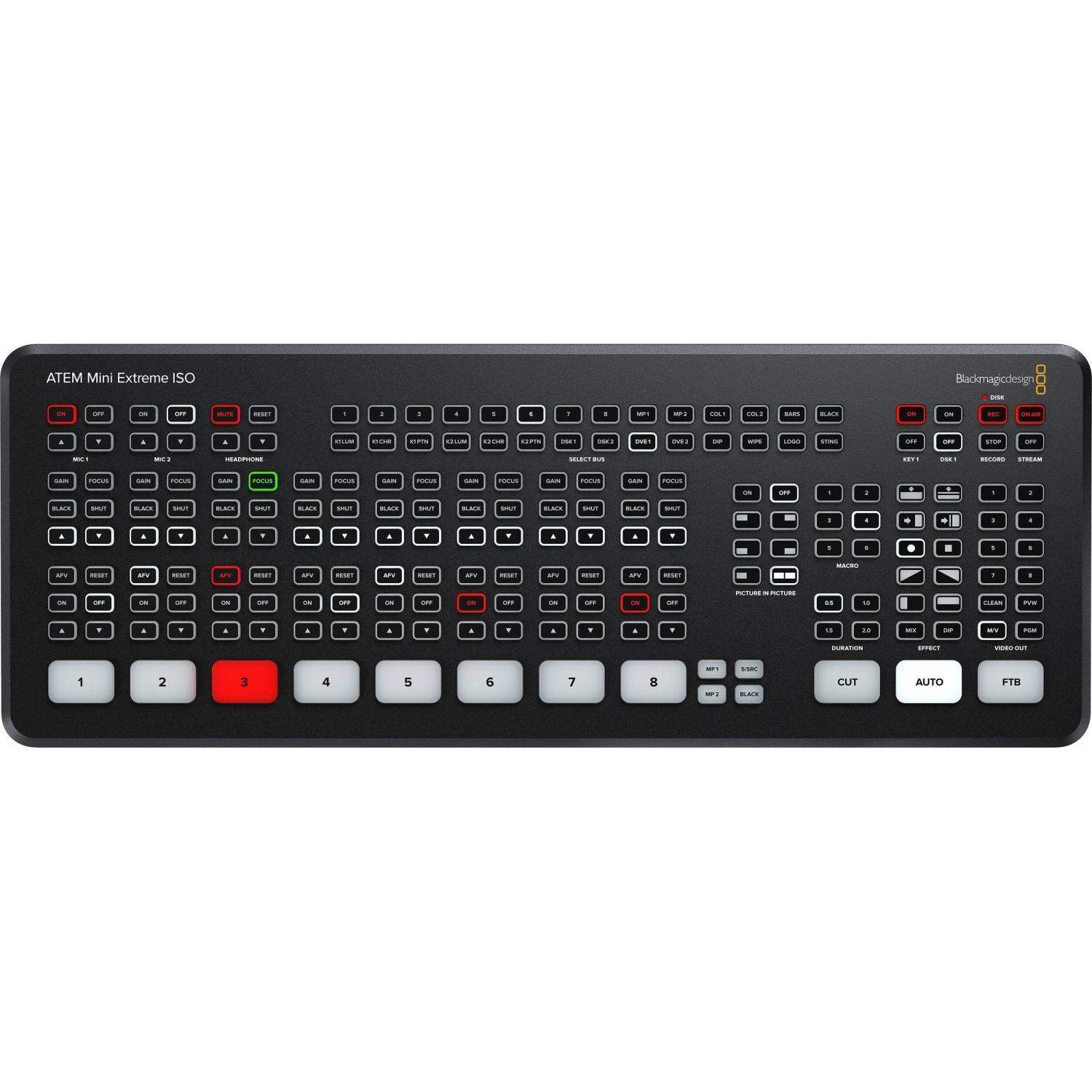 Blackmagic Design ATEM Mini Extreme ISO | Mikser wideo 1080p, 8 kanałów, streaming, rekorder, Multiview Blackmagic Design - 1