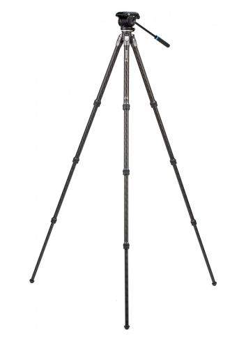 Benro Tortoise 24CLV+S4PRO (TTOR24CLVS4PRO) | Statyw wideo TTOR24CLV z głowicą wideo S4PRO, maks. wys. 158.5 cm, udźwig do 4 kg 