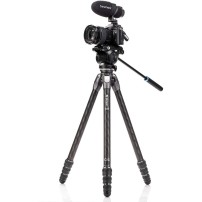 Benro Tortoise 24CLV+S4PRO (TTOR24CLVS4PRO) | Statyw wideo TTOR24CLV z głowicą wideo S4PRO, maks. wys. 158.5 cm, udźwig do 4 kg 