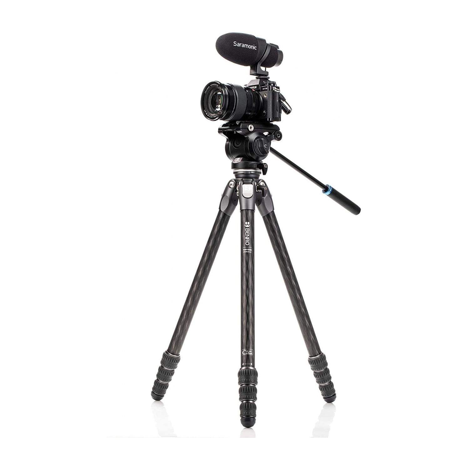 Benro Tortoise 24CLV+S4PRO (TTOR24CLVS4PRO) | Statyw wideo TTOR24CLV z głowicą wideo S4PRO, maks. wys. 158.5 cm, udźwig do 4 kg 