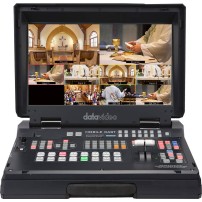 Datavideo HS-1300 | 6-kanałowy mikser wideo z możliwością streamingu, rejestracji i wbudowanym ekranem 17" Datavideo - 1