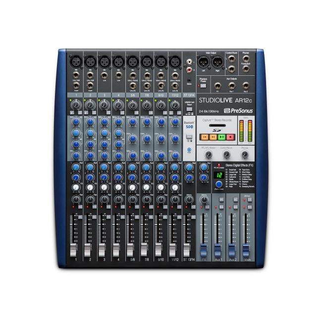PreSonus StudioLive AR12C | 14-kanałowy mikser z interfejsem audio USB, Bluetooth 5.0 i rejestracją na karty SD PreSonus - 1