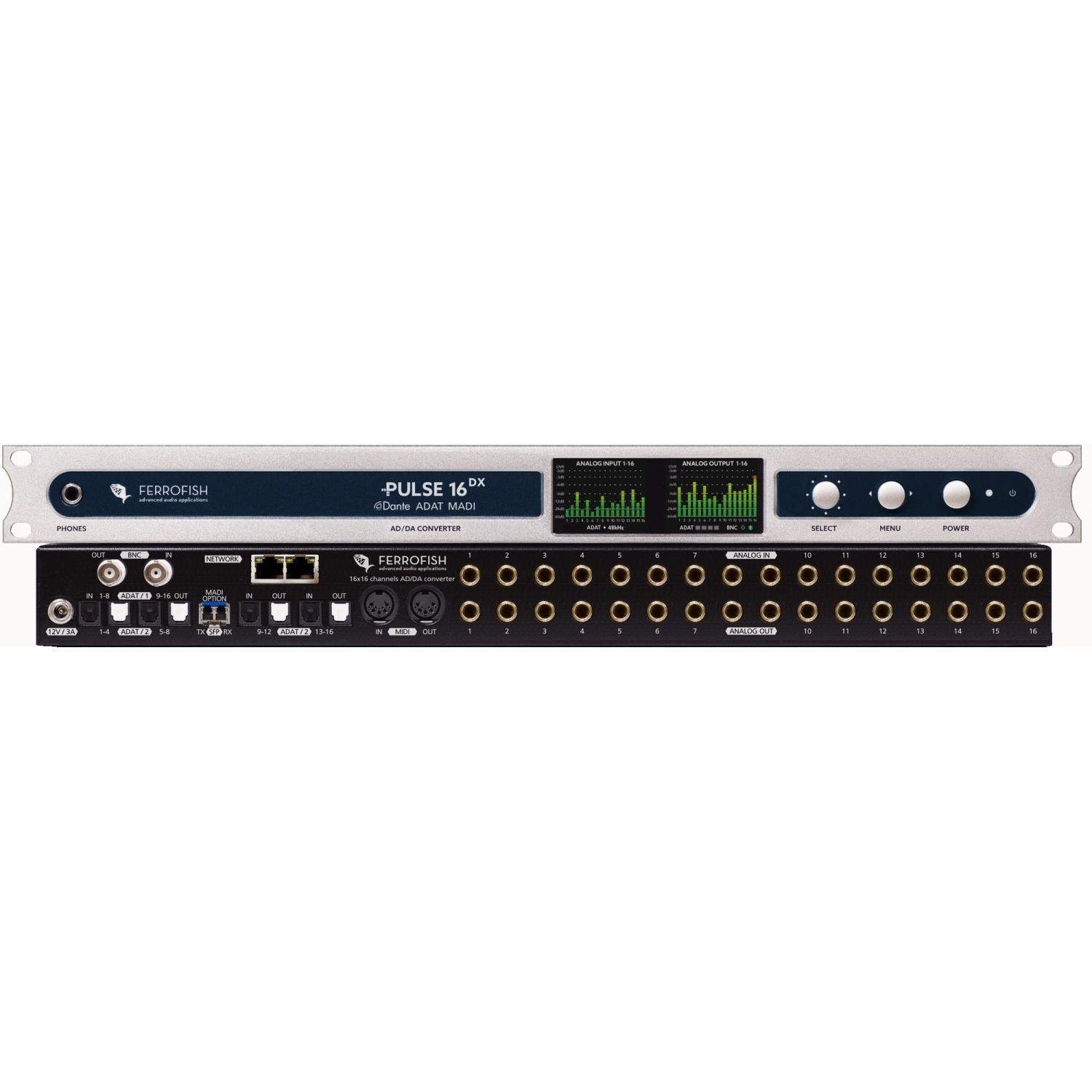 Ferrofish Pulse 16 DX | Konwerter A/D, D/A, DANTE, MADI, ADAT Ferrofish - 1