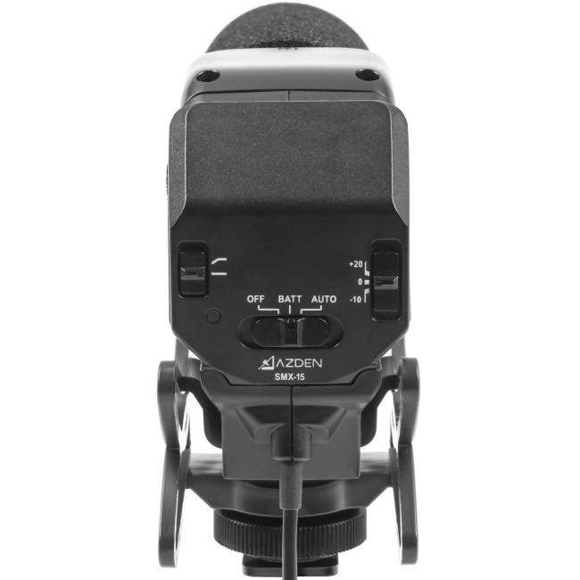 Azden SMX-15 | Kierunkowy mikrofon pojemnościowy typu shotgun, superkardioida, zasilanie bateryjne Azden - 2