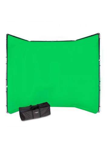 Manfrotto MLBG4301KG | Tło tkaninowe Chroma Key FX z ramą, Chromakey Green, zielone, 4 x 3 m Manfrotto - 1