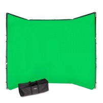 Manfrotto MLBG4301KG | Tło tkaninowe Chroma Key FX z ramą, Chromakey Green, zielone, 4 x 3 m Manfrotto - 1