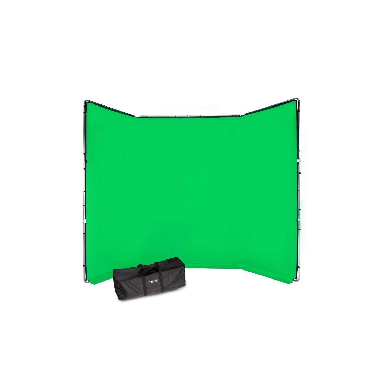 Manfrotto MLBG4301KG | Tło tkaninowe Chroma Key FX z ramą, Chromakey Green, zielone, 4 x 3 m Manfrotto - 1
