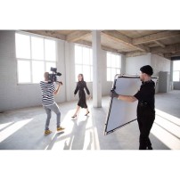 Manfrotto MLLC1201K (Pro Scrim All-In-One 1.1x2m) | Rama butterfly, tkanina czarna i dyfuzyjna -1.25EV, blenda Silver/White Manf