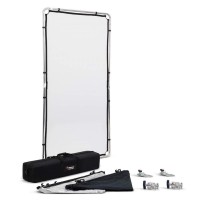 Manfrotto MLLC1201K (Pro Scrim All-In-One 1.1x2m) | Rama butterfly, tkanina czarna i dyfuzyjna -1.25EV, blenda Silver/White Manf