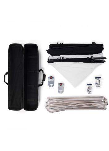 Manfrotto MLLC3301K (Pro Scrim All-In-One 2.9x2.9m) | Rama Butterfly, tkanina czarna i dyfuzyjna -1.25EV Manfrotto - 5
