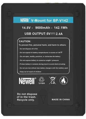 Newell BP-V142 SLIM V-Mount | Akumulator 142Wh 9600mAh D-Tap USB